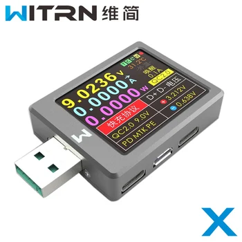 

WITRN-X-MFI current voltmeter USB tester QC4+PD3.0 2.0 PPS fast charge protocol capacity