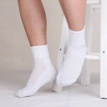 

Men's Socks Gray Long Solid Color Mesh Socks Wholesale Men's Sports Cotton Warm Socks