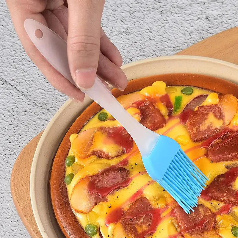 1 Pcs Silicone Brush With Plastic Handle Kitchen Accessories Barbecue Grill Oil Brushes BBQ Cooking Tools
