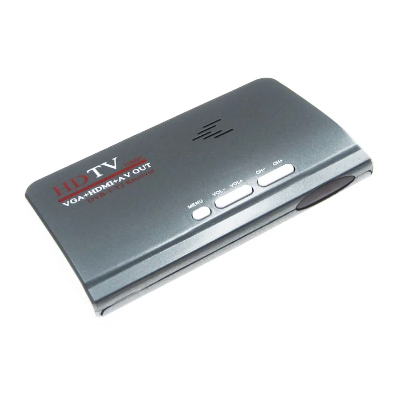 DVB-T/DVB-T2 ТВ тюнер приемник DVB T2 ТВ коробка VGA AV CVBS 1080P HDMI Цифровой HD спутниковый ресивер для lcd/CRT мониторов