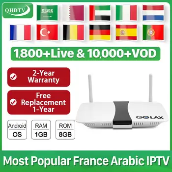 

IPTV subscription For Arabic Netherland Belgium IPTV French Germany Box Android 7.1 Golax-M5 1+8G IPTV Dutch Algeria TV Receiver