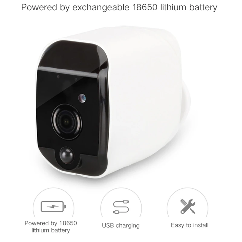 Детская видеоняни HD 1080P Беспроводная батарея IP камера инфракрасная ночная версия PIR M-otion Обнаружение 130 ° домашняя камера с Wi-Fi