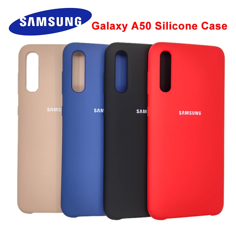 Samsung A50 SM-A505F A505F A505 Soft-Touch Silicone Case For Galaxy A 50 Phone Back Cover With Logo 6.4Inch |