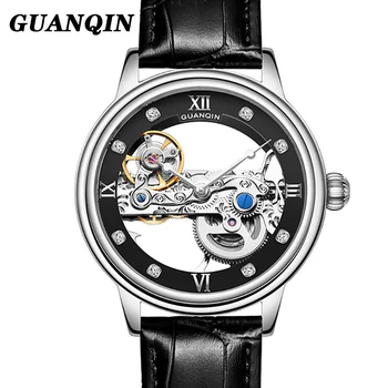 

GUANQIN Watch Luxury men's Automatic Mechanical Luminous Clock Hollow Tourbillon Waterproof Mechanical Watches montre часы мужс