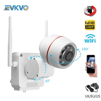 

EVKVO WIFI Full HD 1080P Outdoor IP Camera CCTV PTZ Bullet Wifi Camera Wireless Wired Security Waterproof Audio Night Vision