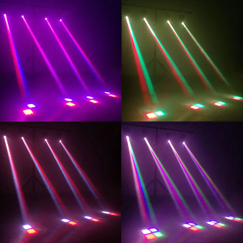 2/4pcs Mini 10W RGBW LED Spot Beam Moving Head Light Suitable for DJ Disco  Party Wedding Bar SHEHDS Stage Lighting Fast Shipping