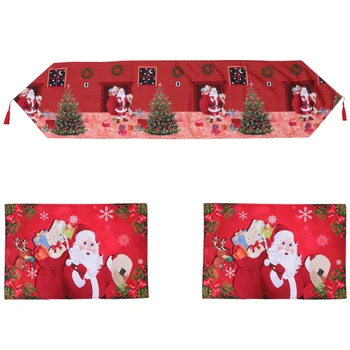 

1 Set Christmas Decor Beautiful Xmas Pretty Christmas Placemat Christmas Table Decor Table Runner For Home Gift Party