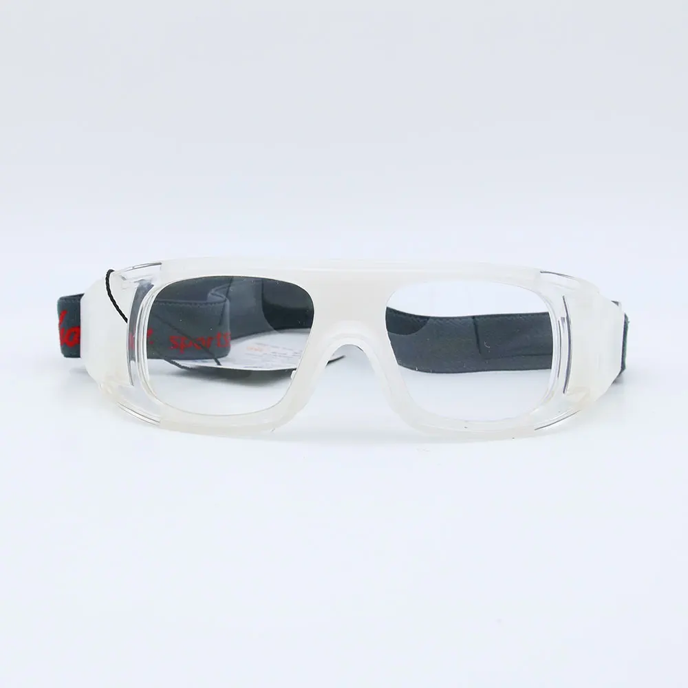 Goggles Glasses Frame Basketball Soccer Eye Protector Supplies Durable - Цвет: transparent white