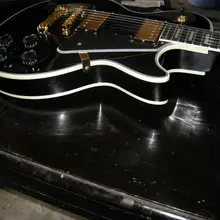 Высокое качество черное дерево гриф черная электрогитара