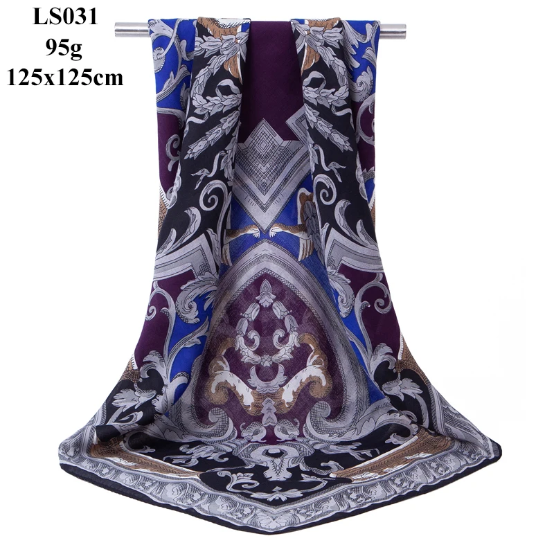 Портной Смит большой квадратный размер шарф женский модный дизайнерский большой размер шейный шарф осень зима хиджаб шаль шарфы для женщин - Цвет: LS031 women scarf