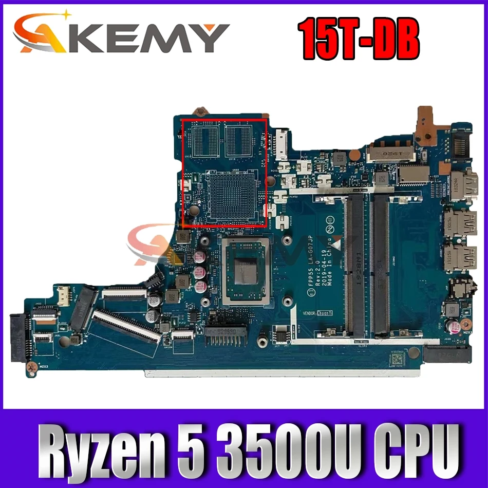 Материнская плата Akemy для ноутбука HP 15T-DB 15-DB 15-DX Ryzen 5 3500U DDR4 L46515-601 L46515-001 FPP55 LA-G07JP |