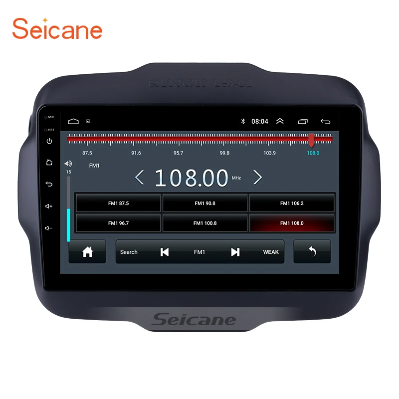 Seicane автомобильный Android 8,1 gps навигатор автостерео радио плеер для Jeep Renegade WiFi 2DIN поддержка DVR SWC камера заднего вида