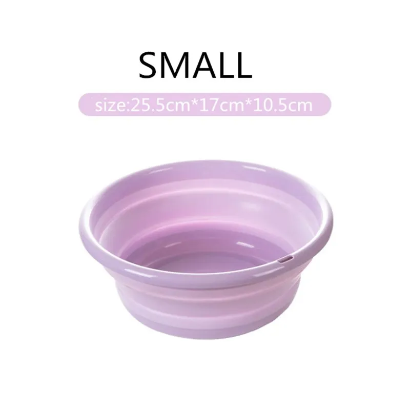 S Purple Пластиковый Силиконовый водонепроницаемый складной бассейн, кухонный Органайзер, портативный умывальник, педикюр, ванная комната, бытовой чистящий инструмент, ванна для стирки - Цвет: S Purple