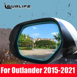 Full Car Review Mirror Waterproof Rainproof Anti Fog  Sticker Clear Vision Film For Mitsubishi Outlander 2016-2021 Accessories