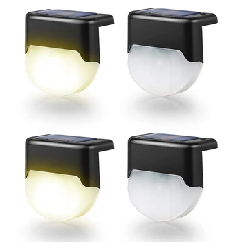 

Solar Deck Lights,LED Solar Step Lights Outdoor for Patio Stairs Step and Pathway, Weatherproof LED Deck Lights 4Pcs