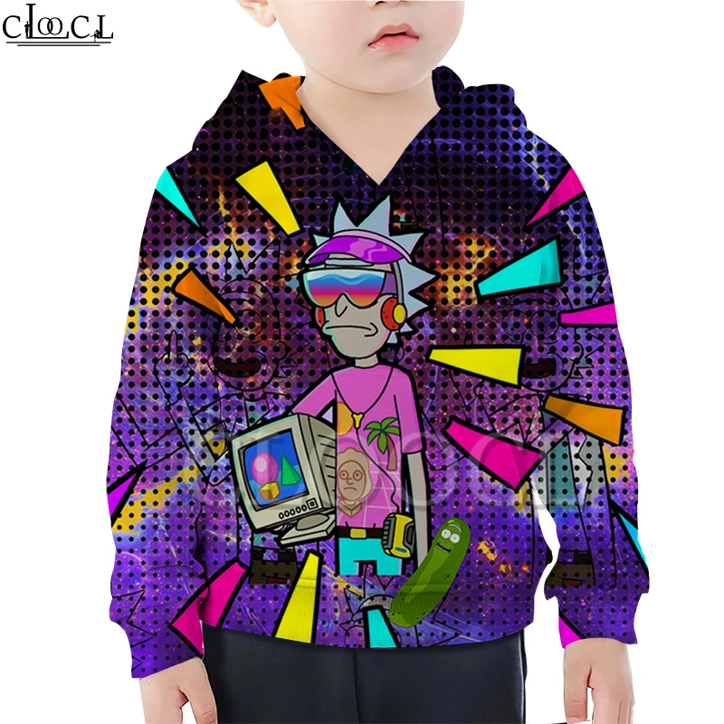  Christmas Baby Daughter Clothing Anime Rick and Morty 3D Print Hoodie Boy Girl Sweatshirt Fashion T