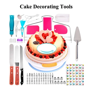 

Meibum Cake Decorating Sets Scraper Pastry Nozzles Converter Cream Bag Icing Piping Tips Confectionery Stainless Baking Tools