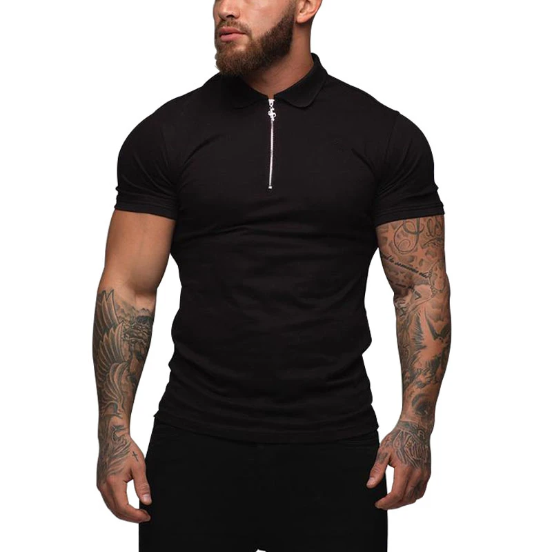 Дропшиппинг Бренд Качество 100% хлопок поло для мужчин Твердые Slim Fit Стенд воротник короткий рукав рубашка модная одежда