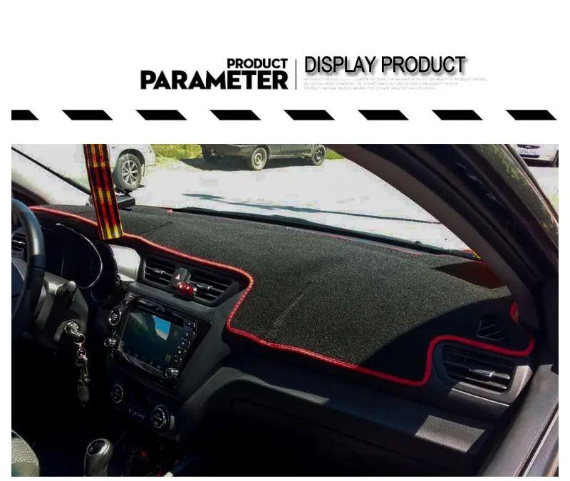 For Russia KIA Rio K2 2012 2013 2014 2015 2016 2017 LHD Car Dashboard Mat Covers Mats Pad Auto Shade Cushion Carpet Protector (7)