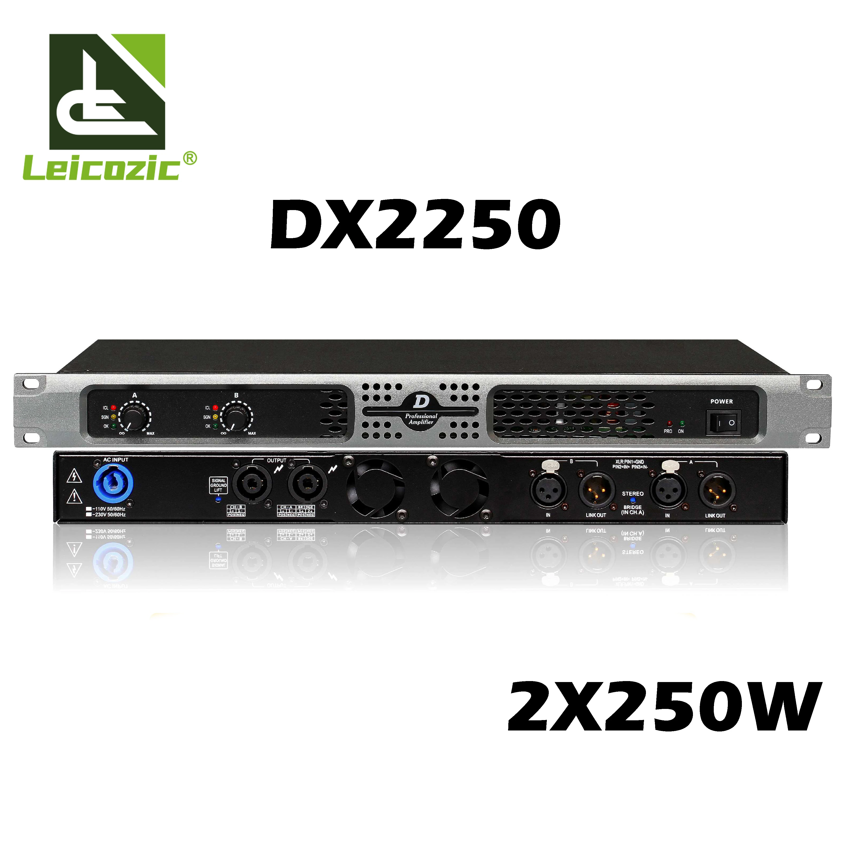 Leicozic Amplificador DE POTENCIA DX2250, 400W, RMS, Clase D, 1U, Amplificador profesional Audio de escenario, 1U, montaje en estante|class d amplifier|d amplifierd class amplifier - AliExpress