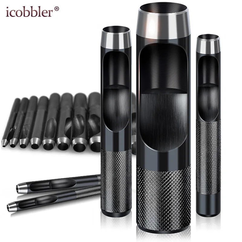 DIY Puncher 1-25mm Round Steel Leather Craft Hollow Hole Punch Tool For Belt Strap Waist Watch Band Plastic Wood leather hole puncher round hole punch cutter set hole punch cutter set leather hole punch leather punch tool round hole punch set