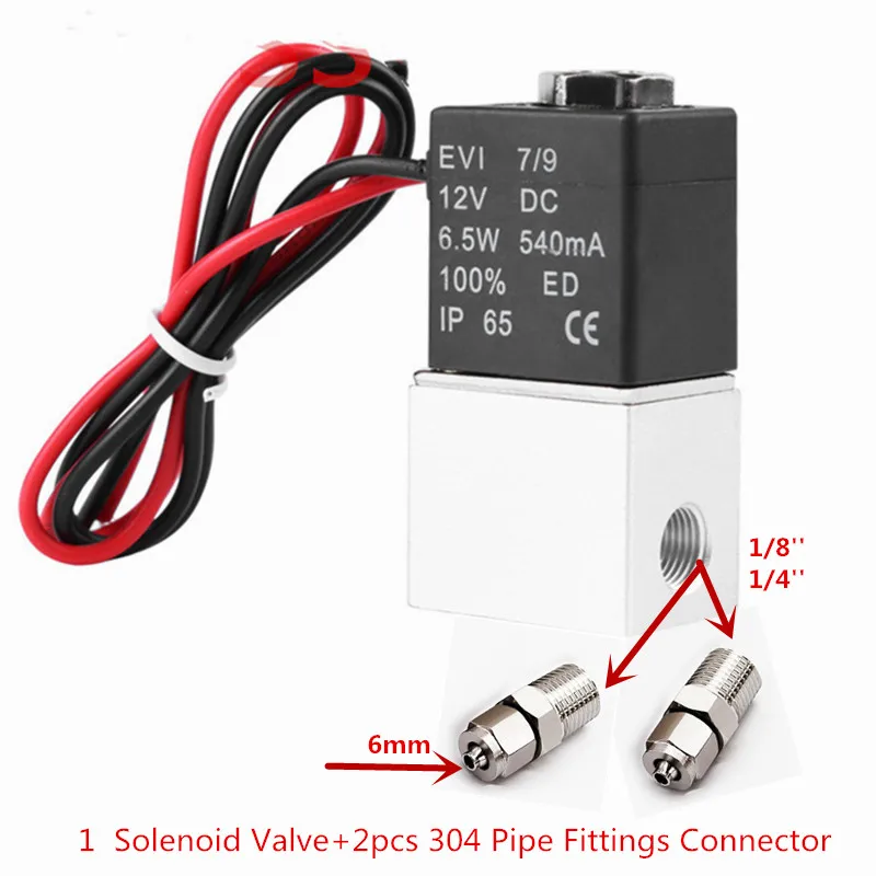 Válvula Solenóide da C.c. 12v 24v 110v 220v Maneira Normalmente Fechado Válvulas Pneumáticas de Ação Direta para o Gás do ar da Água Quente