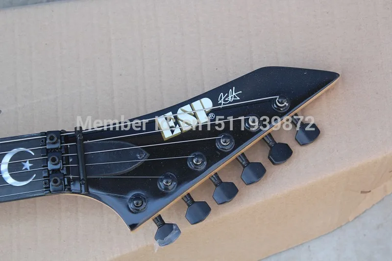 Высокое качество Custom Shop Ebony KH-2 Kirk Hammett Ouija черная оперная гитара Ebony гриф электрогитара