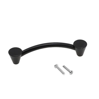 96mm Black Pull Handle Drawer Pulls Cabinet Handles For Home Kitchen Door Furniture Aluminum Alloy Wardrobe Knobs Durable