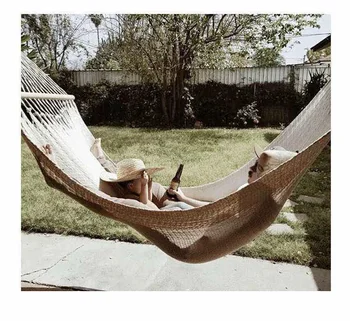 

2 Person Hammock Boho Large European Macrame Fringe Double Deluxe Beach Swing Net Sunshine Chair Outdoor Indoor Hanging Deco