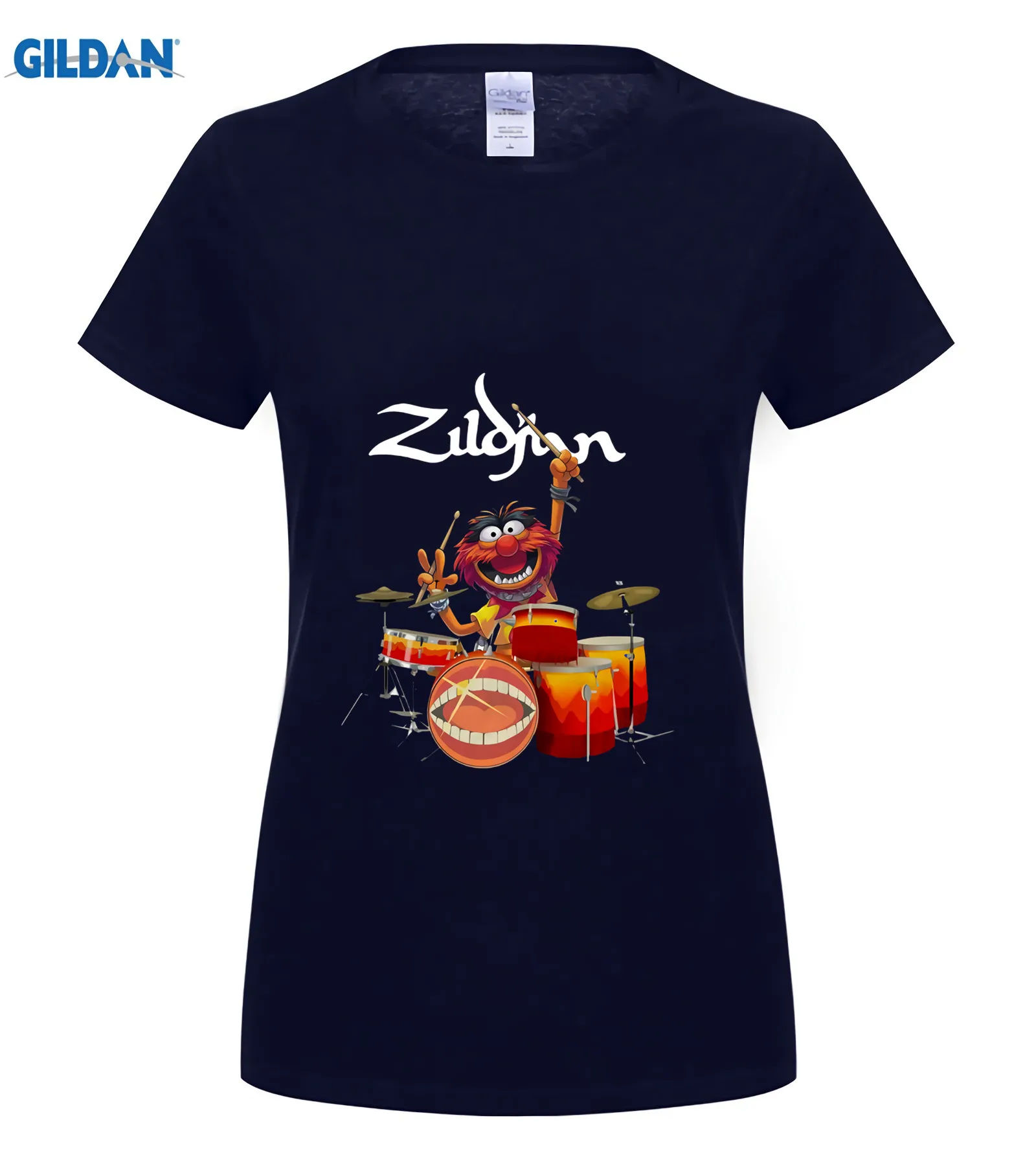 women navy Avedis Zildjian Улица Сезам Маппет барабан футболка Мужская футболка с коротким рукавом - Цвет: women navy