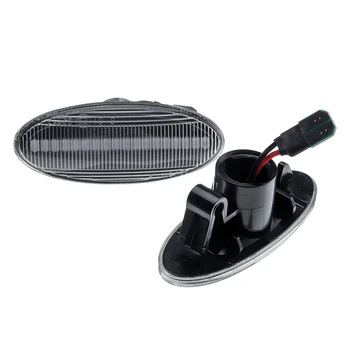 

2Pcs Car Turn Signal Light Led Auto Side Light Signal Lamp Side Indicators for Nissan Micra Note Qashqai J10 X-Trail Black