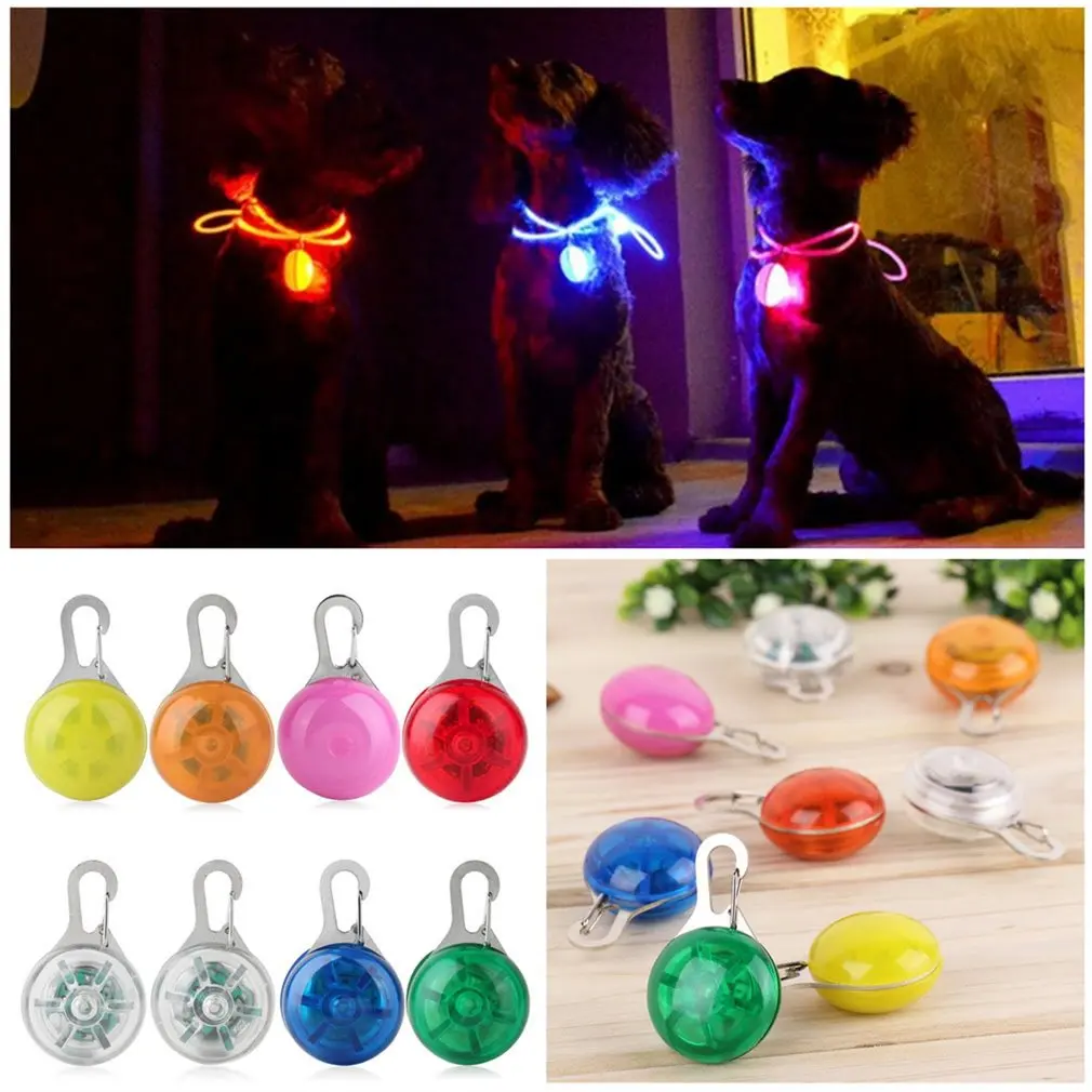 Hot Led Flashlight Dog Cat Collar Glowing Pendant Night Safety Pet Leads Necklace Luminous
