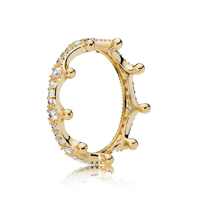 PDB JZ 04 925 Серебряное кольцо с выгравированным логотипом цветок с прозрачными фианитами Корона серебряное кольцо