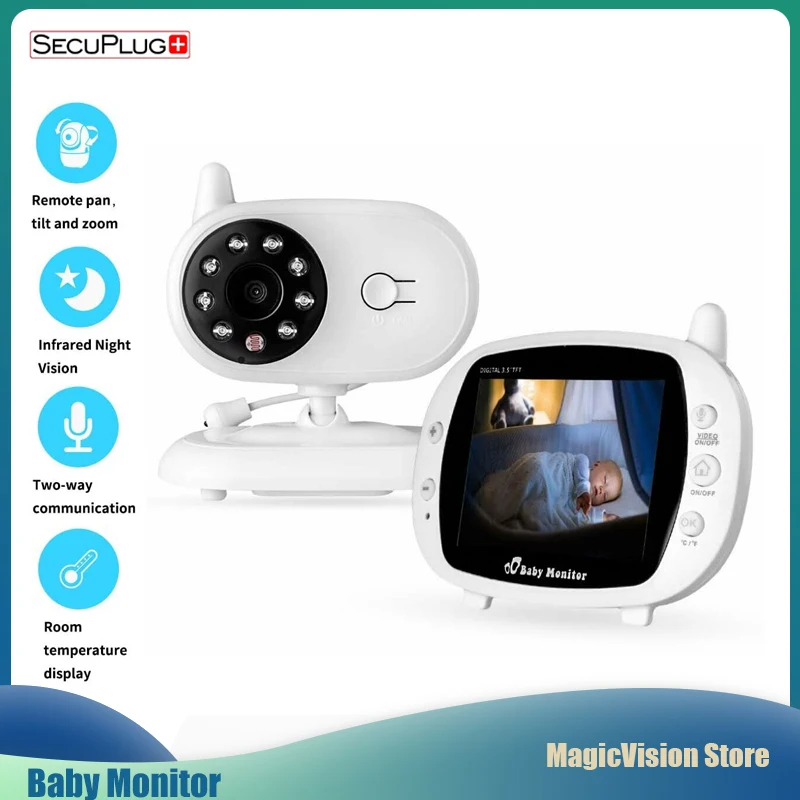 

SP-850 3.5 inch Wireless Baby Monitor Electronic Baby Video 2 Way Audio Nanny Camera Night Vision Temperature Monitor Hot Anpwoo