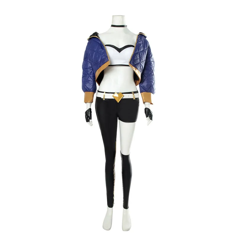 Горячая игра KDA Akali костюм для костюмированной игры крутая куртка брюки пояс перчатки полный комплект костюм