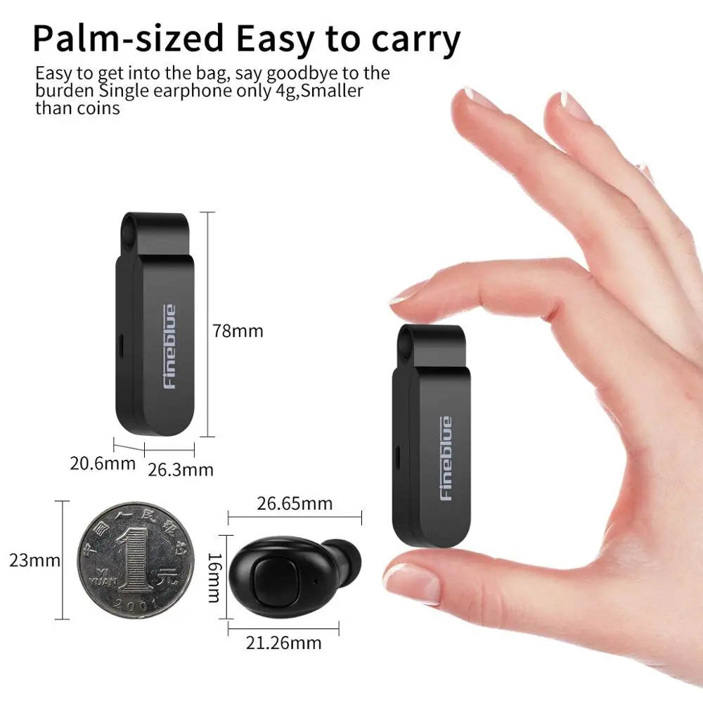 Fineblue F MAX TWS Bluetooth наушники, беспроводная гарнитура, стерео наушники с зарядной коробкой для всех Bluetooth планшетов, смартфонов, Новинка