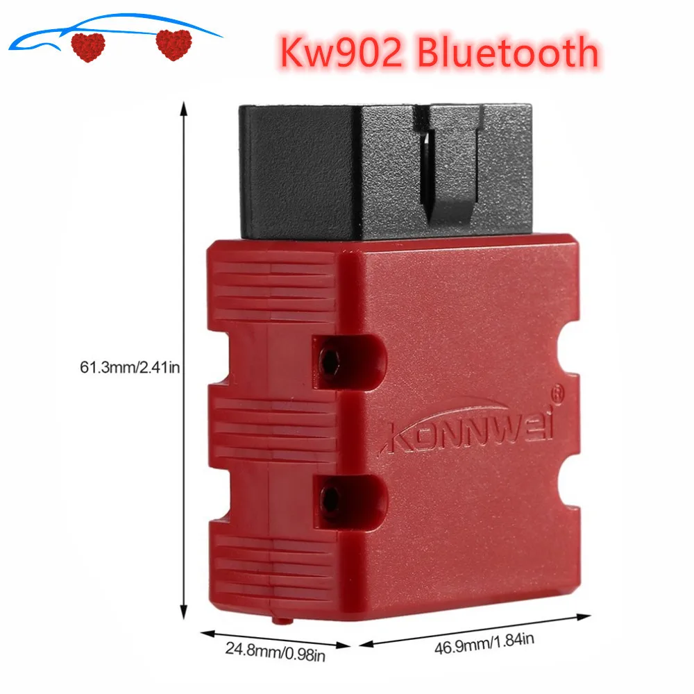 Автомобильный диагностический сканер Konnwei KW902 ELM327 Bluetooth OBD2 инструмент для
