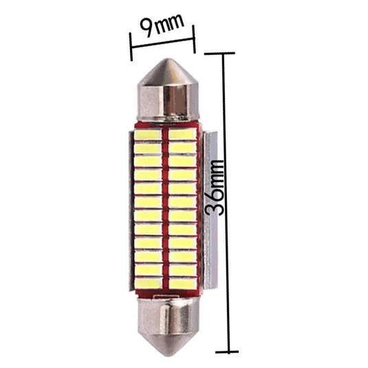 36 mm 12SMD COB 16 SMD 4014 белый гирлянда двойной наконечник Автомобильный светодиодный свет для чтения автомобиль купол лампы авто Интерьер Купол Лампа фонарь освещения номерного знака - Испускаемый цвет: 36 mm