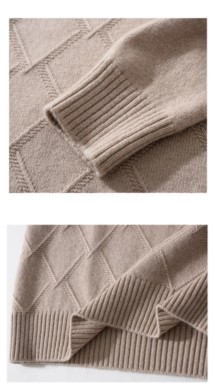 Cashmere sweater men pullover autumn winter clothes hombre robe pull homme hiver man Business casual plaid sweaters men sweater
