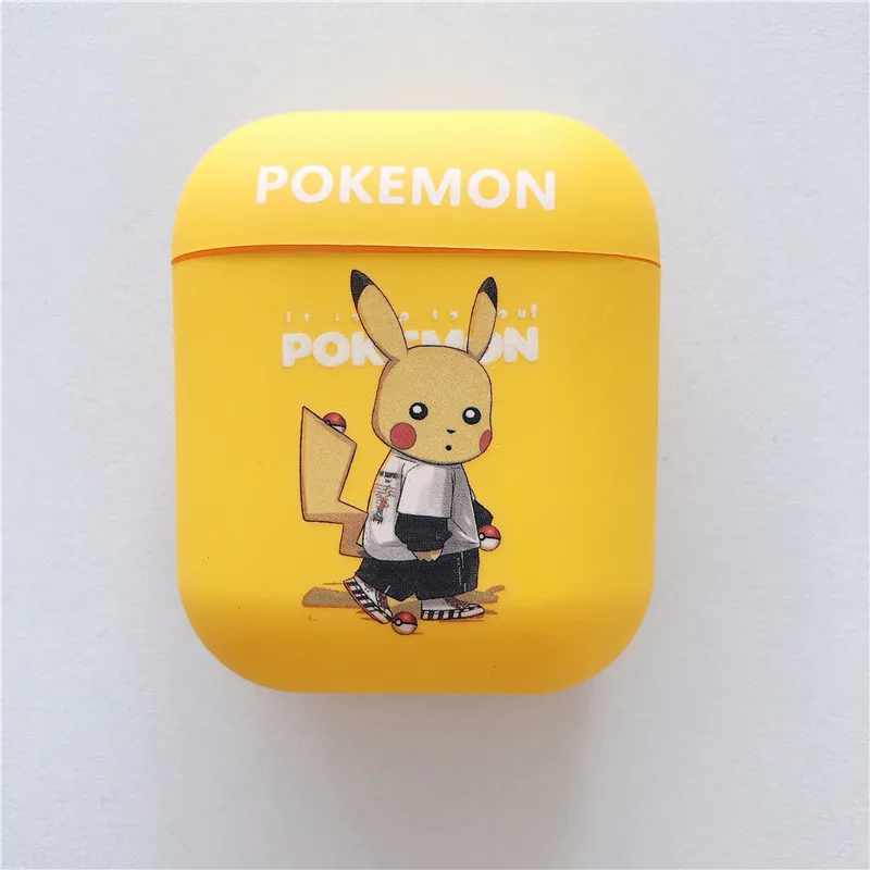 For AirPods Case Anime Pokemo Soft Silicone Earphone Case For Apple Airpods 2 Protect Cover - Цвет: yellow