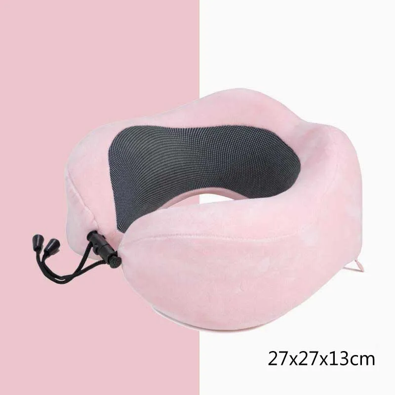 pink style C Подушка с эффектом памяти для путешествий, для шеи, удобная, медленная, отскок, u-образная, воздушная подушка для защиты шеи, подушка для головы - Цвет: pink style C