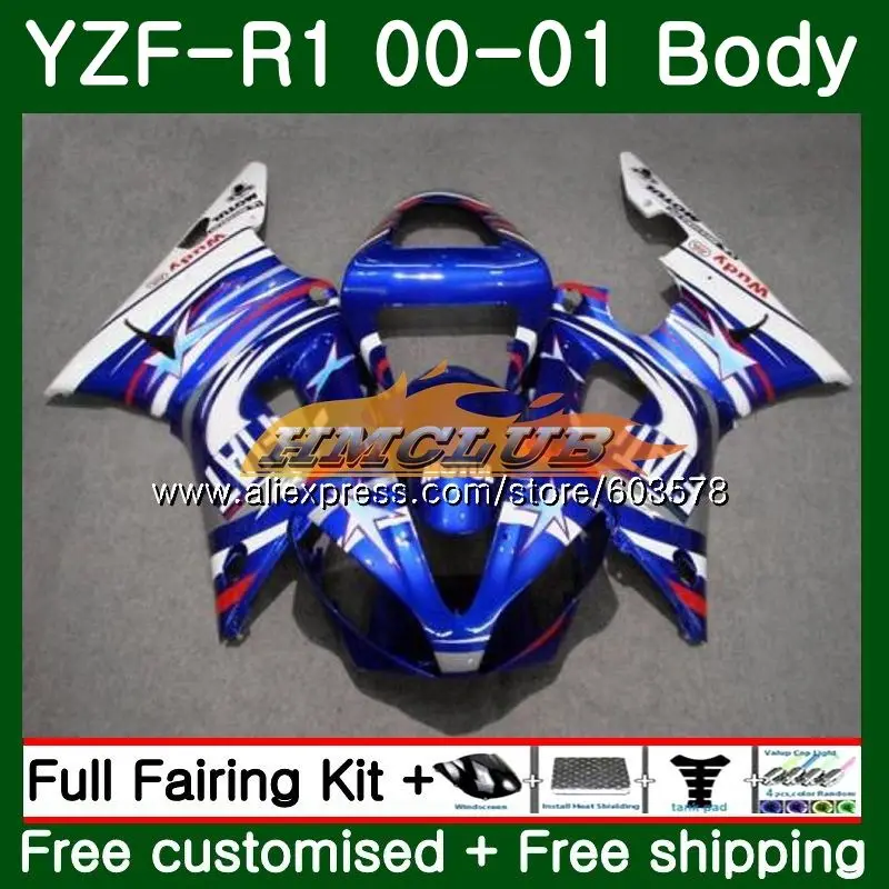 Средства ухода за кожей для YAMAHA YZF 1000 R 1 YZF-1000 2000 2001 рамки Топ Синий 59CL. 17 YZF R1 00 01 YZF1000 YZF-R1 YZFR1 00 01 обтекатели - Цвет: No. 1