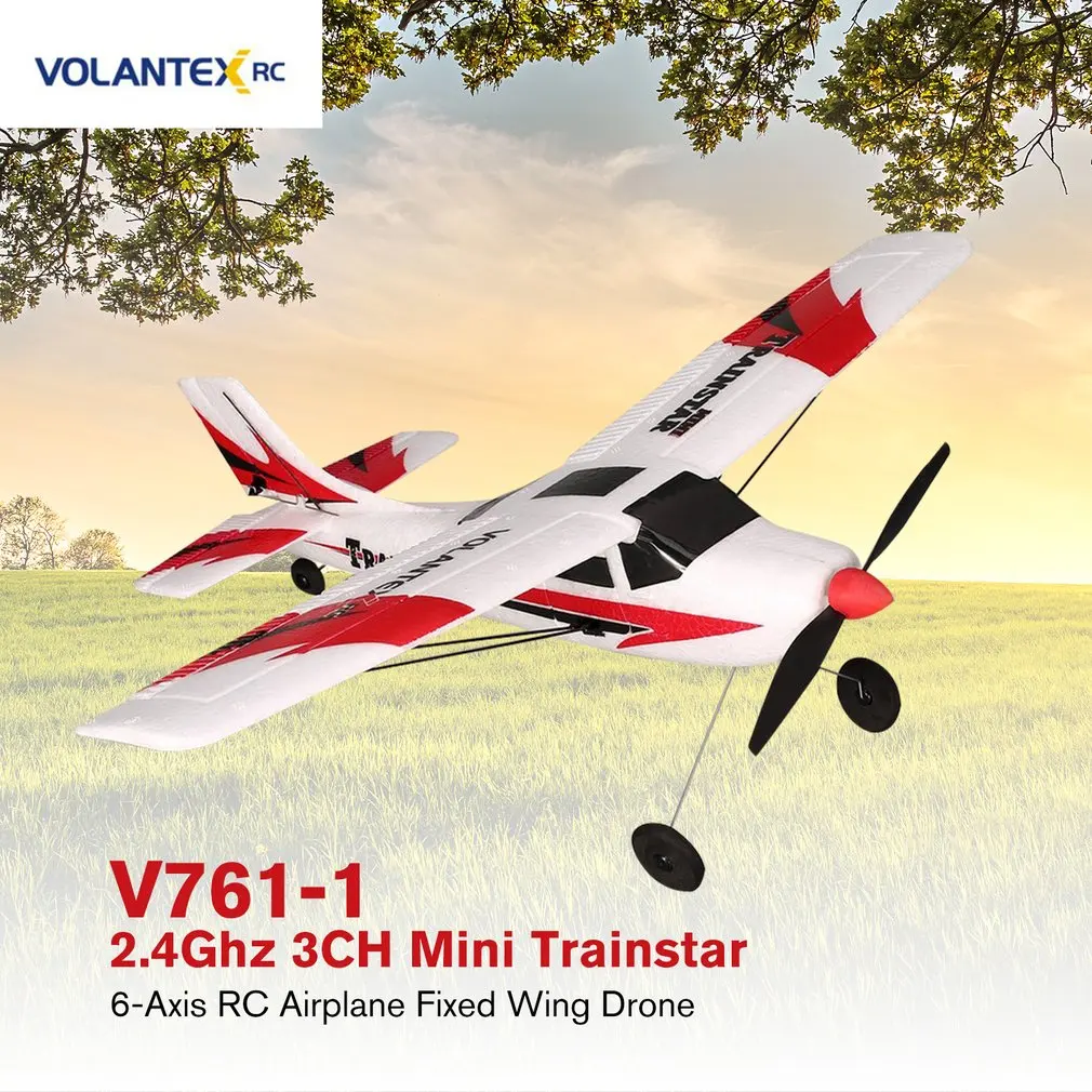 VOLANTEX V761-1 2,4 ГГц 3CH мини Trainstar 6-Axis Дистанционное Управление RC самолет с неподвижным крылом беспилотный летательный аппарат RTF для детей подарок игрушка