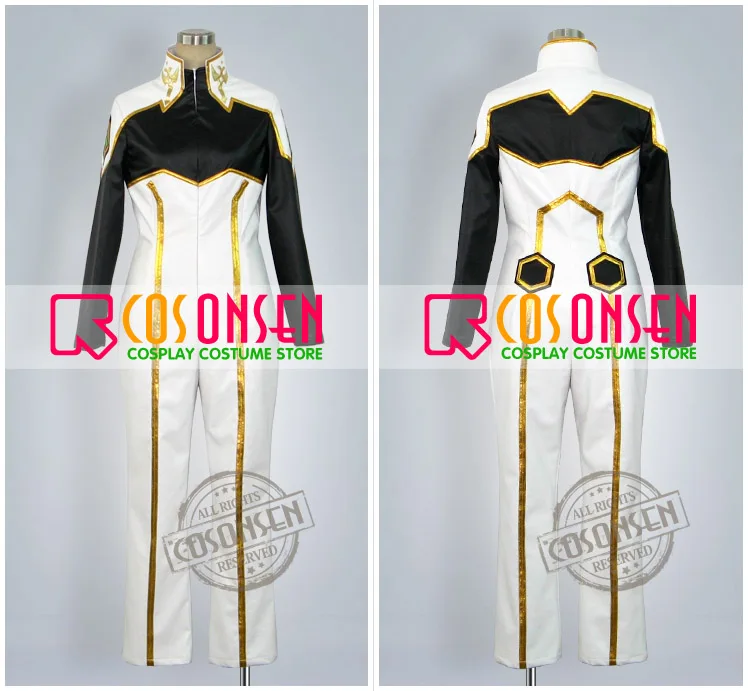 Аниме Code Geass Рыцарь семи белый косплей-костюм черный боевые комбинезоны форма полный комплект для мальчиков и девочек изготовленные по индивидуальному заказу Любой Размер