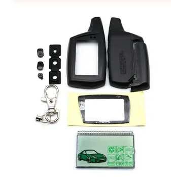 

DXL3000 lcd display+Keychain Case for Russian Two Way Car Alarm System PANDORA DXL3000 LCD Remote Control Key Fob Chain