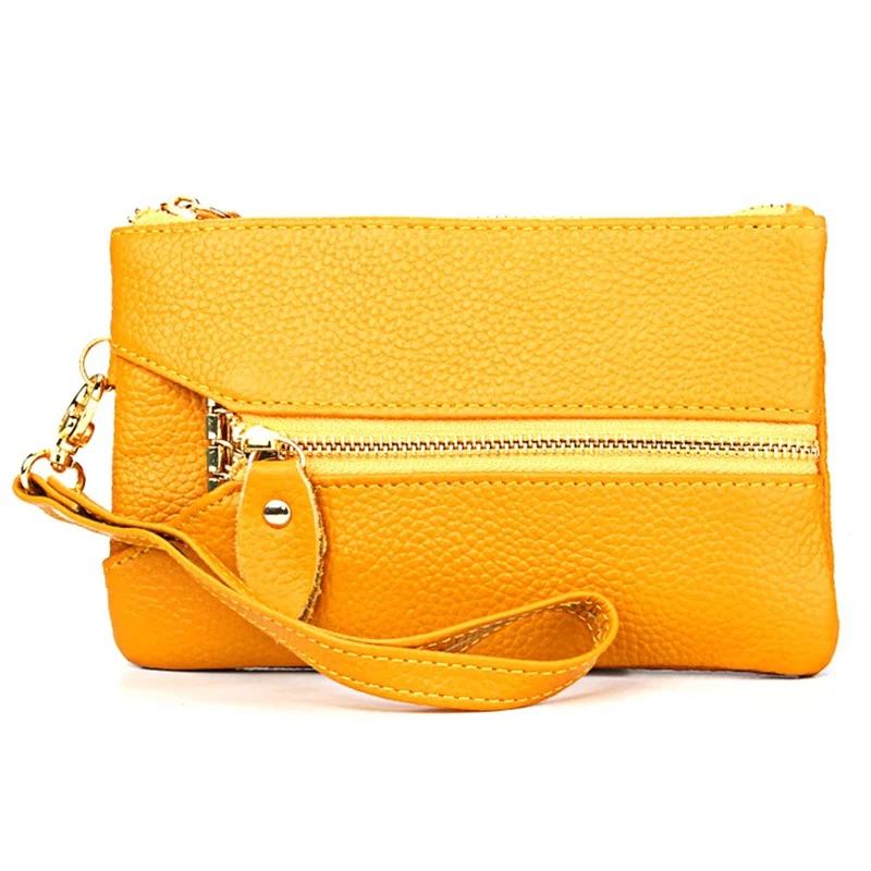 Genuine Leather Women Key Holder Organizer Fashion Car Key Wallet High Quality Housekeeper Multifunction Key Case Mini Bag - Цвет: CB1186YW