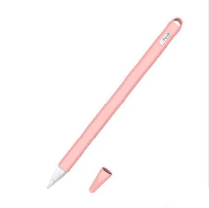 Цветной мягкий силиконовый совместимый для Apple Pencil 2/1 чехол совместимый для iPad планшета стилус защитный чехол - Цвета: For Pencil 2 Pink