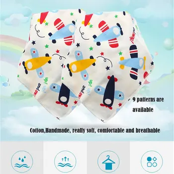 

Cotton Baby Bibs Triangle Double Layers Cartoon Baby Bandana Dribble Bibs Universal Baby Accessories