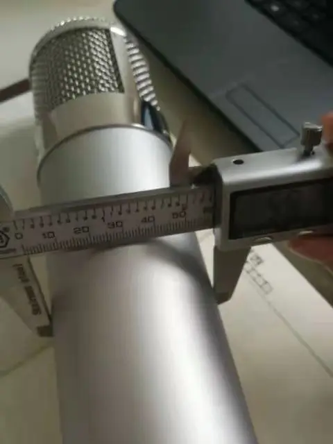 DIY studio microphone body for U47 shell case silver color with chrome ...
