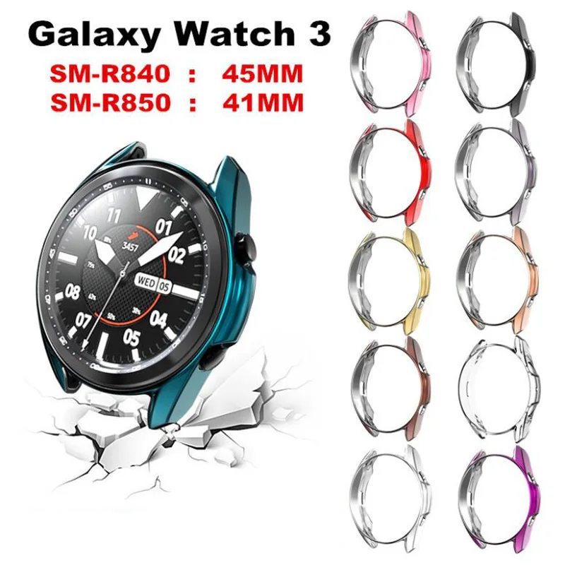 TPU Мягкий полноэкранный стеклянный защитный чехол для Samsung Watch3 Galaxy Watch 3 41 мм/45 мм